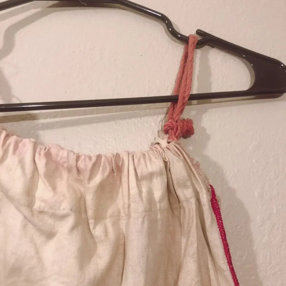 Vintage Oh Darn It Gunny Sack Storage Bag